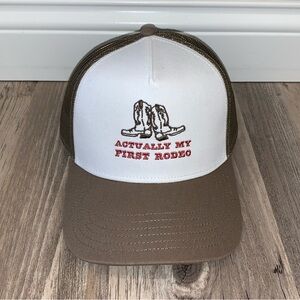American Eagle Actually My First Rodeo Trucker Hat